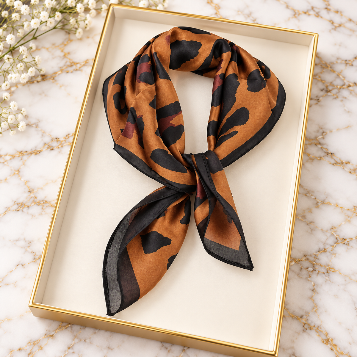 Caramel Leopard Scarf