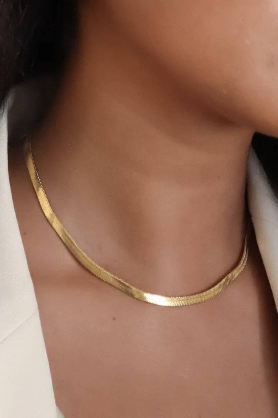 18K Gold PVD Plated Waterproof Stainless Steel Chain Necklace - 6781