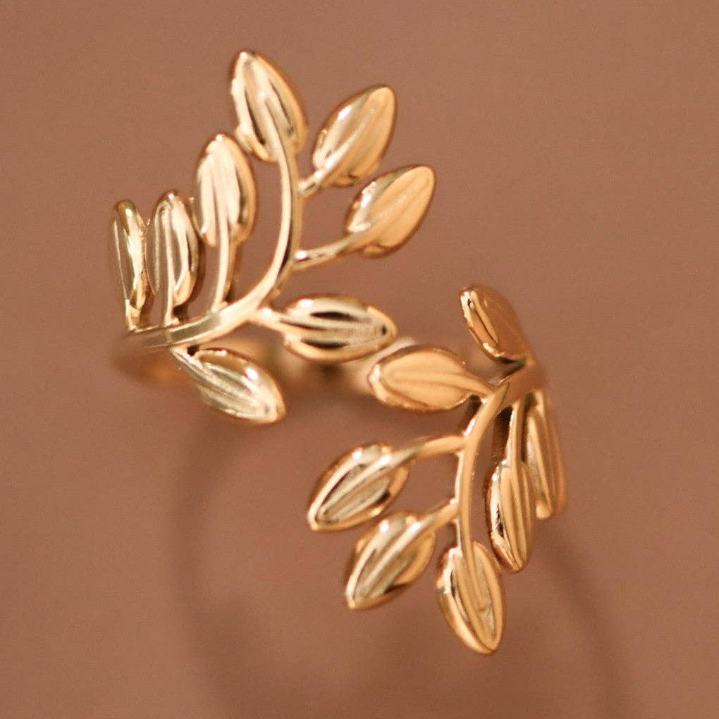 Golden Leaf Ring