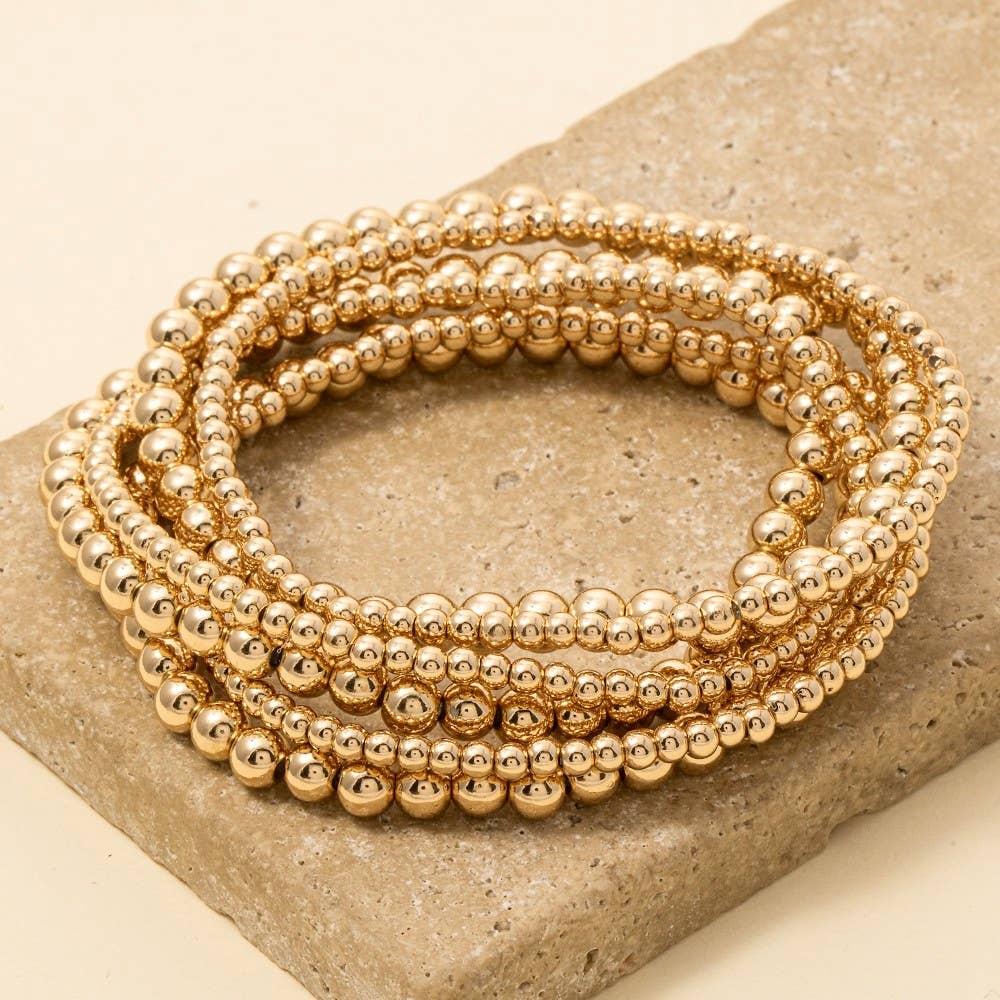 Lune Blanche · Metallic Beaded Bracelet