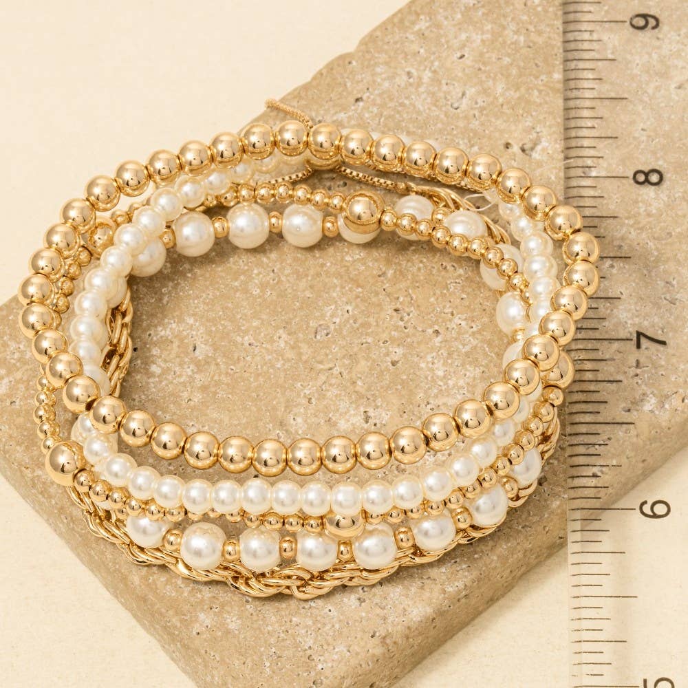 Lune Blanche · Beaded Pearl Bracelet