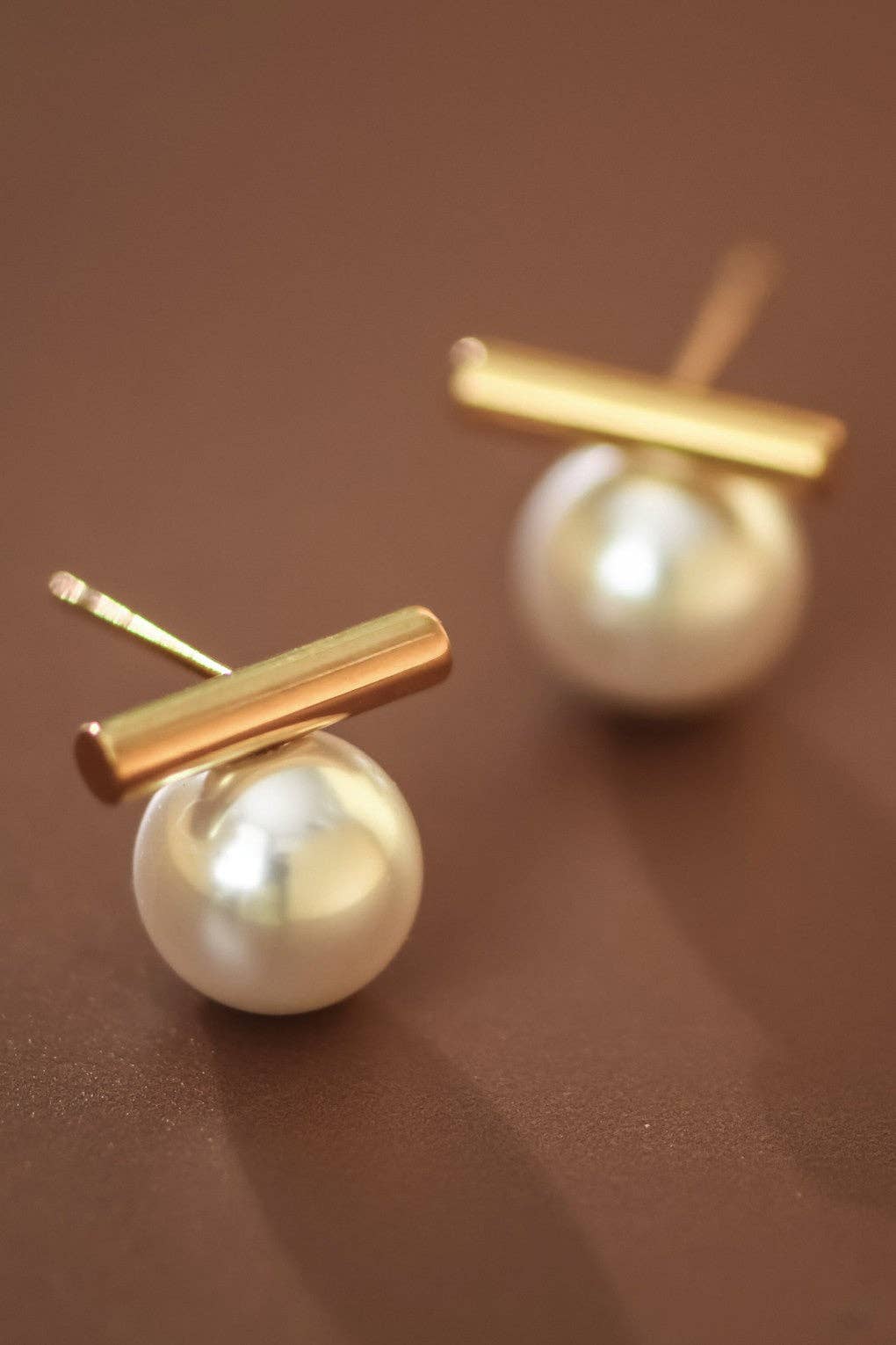18K Gold Plated Waterproof Stainless Steel Stud Earrings - 7769