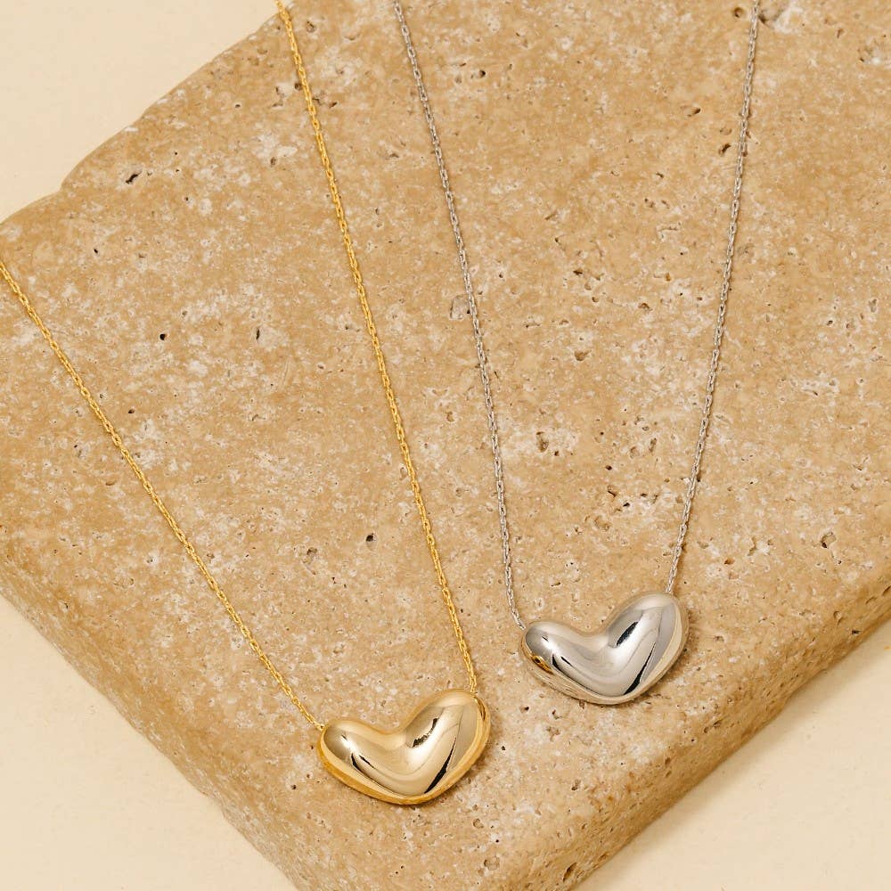 Lune Blanche · Bubble Heart Pendant Necklace