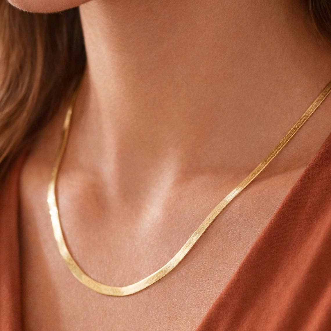 18K Gold PVD Plated Waterproof Stainless Steel Chain Necklace - 6781
