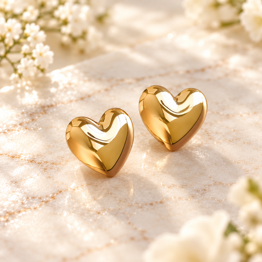 Sculpted Heart Earrings