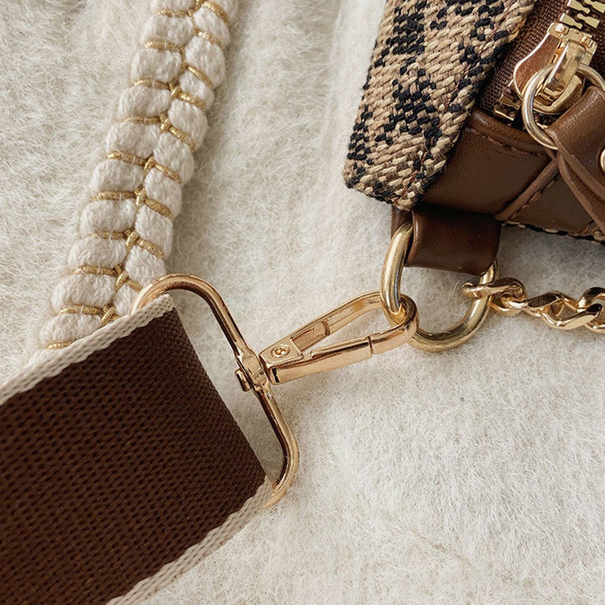 Lune Blanche · Leopard Chain Belt Bag