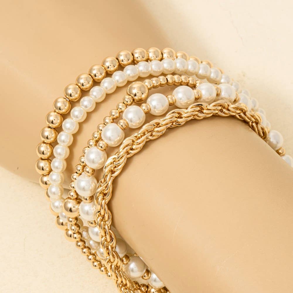 Lune Blanche · Beaded Pearl Bracelet