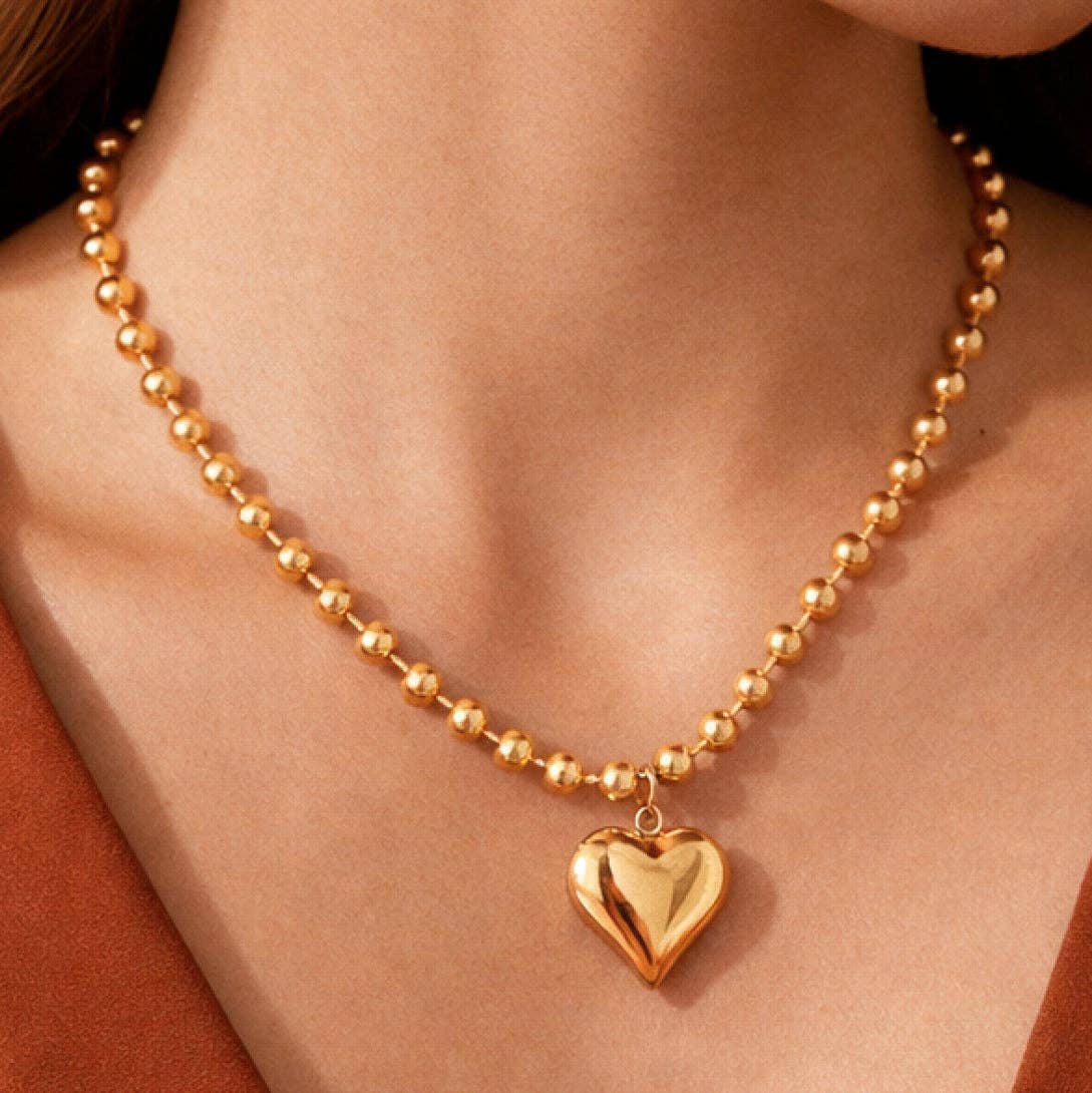 18K Gold PVD Plated Waterproof Stainless Steel Chain Necklace - 6994