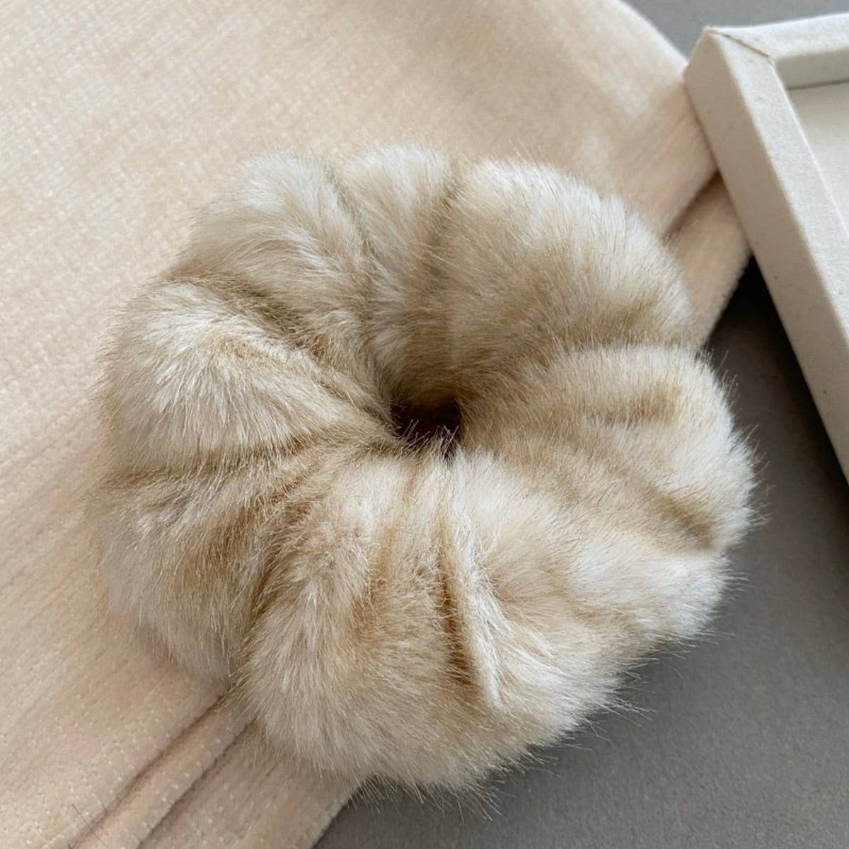 Lune Blanche · Plush Faux Mink Hair Scrunchie