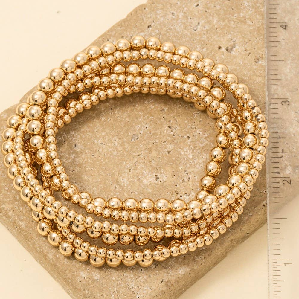 Lune Blanche · Metallic Beaded Bracelet