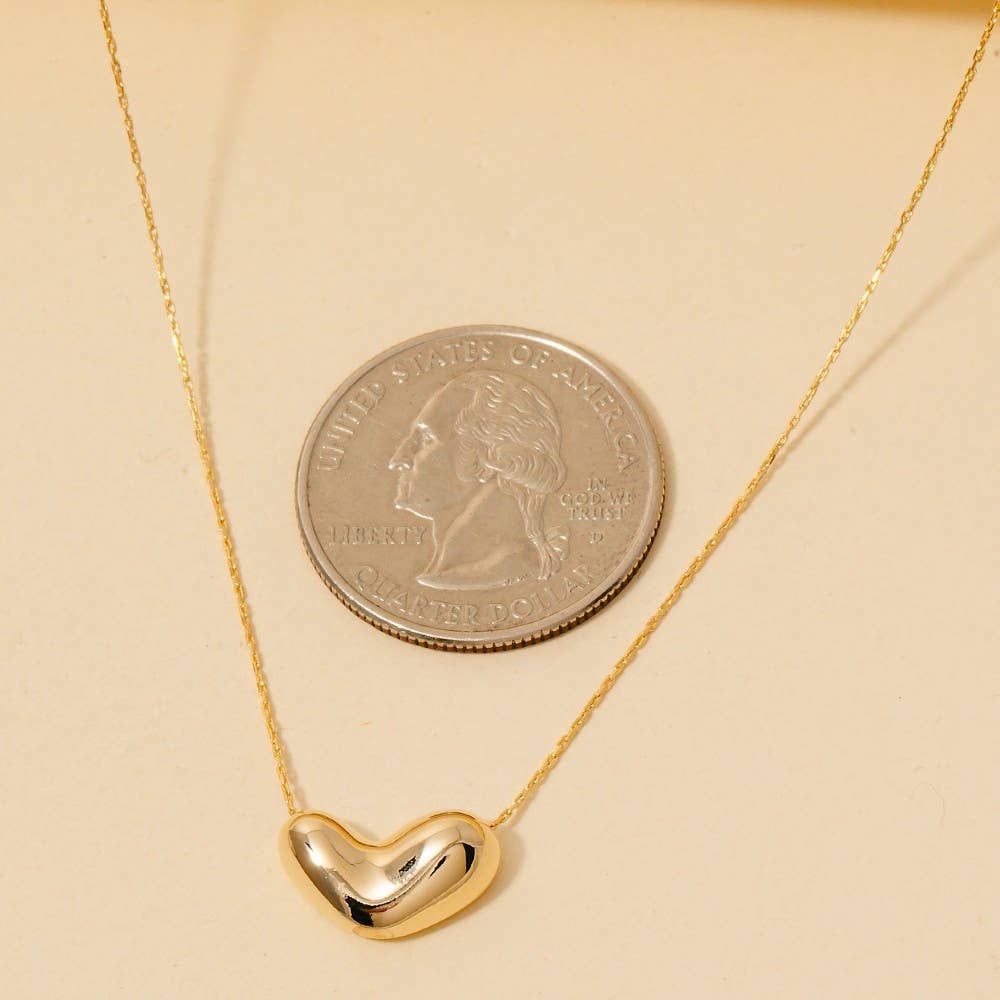 Lune Blanche · Bubble Heart Pendant Necklace