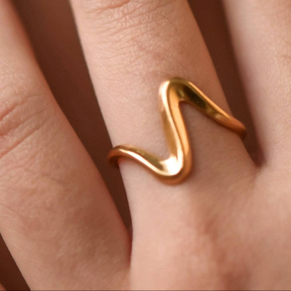 Bague Onde Dorée