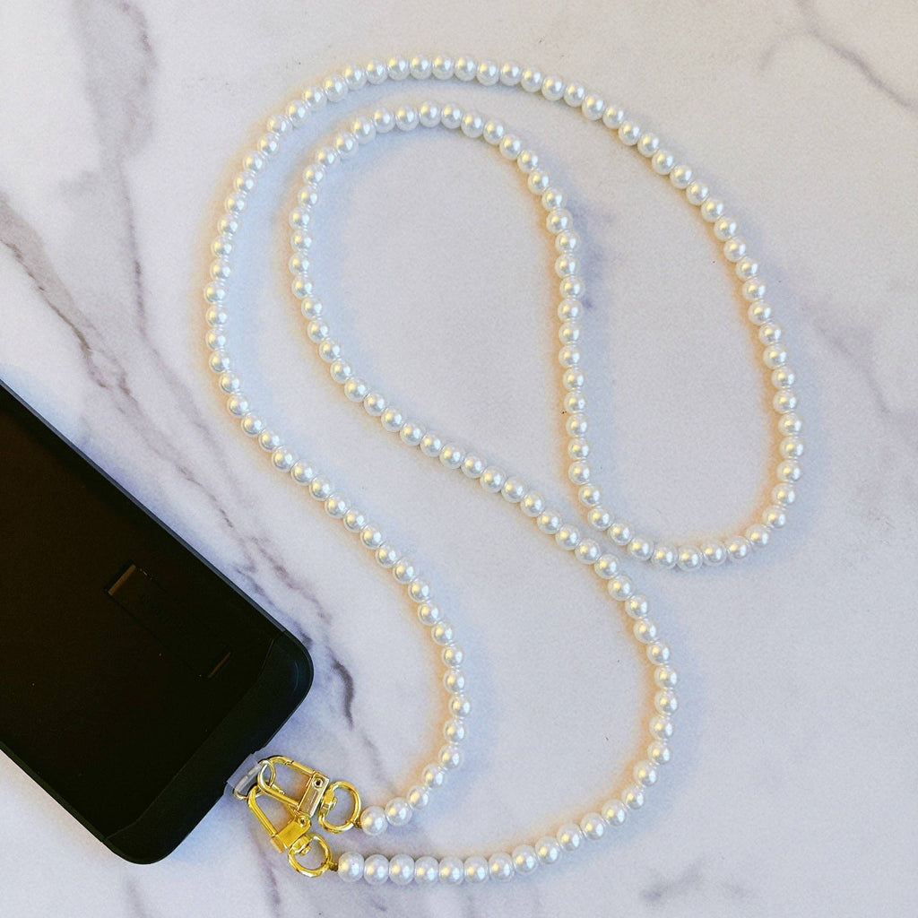 Lune Blanche · Pearl Crossbody Phone Lanyard