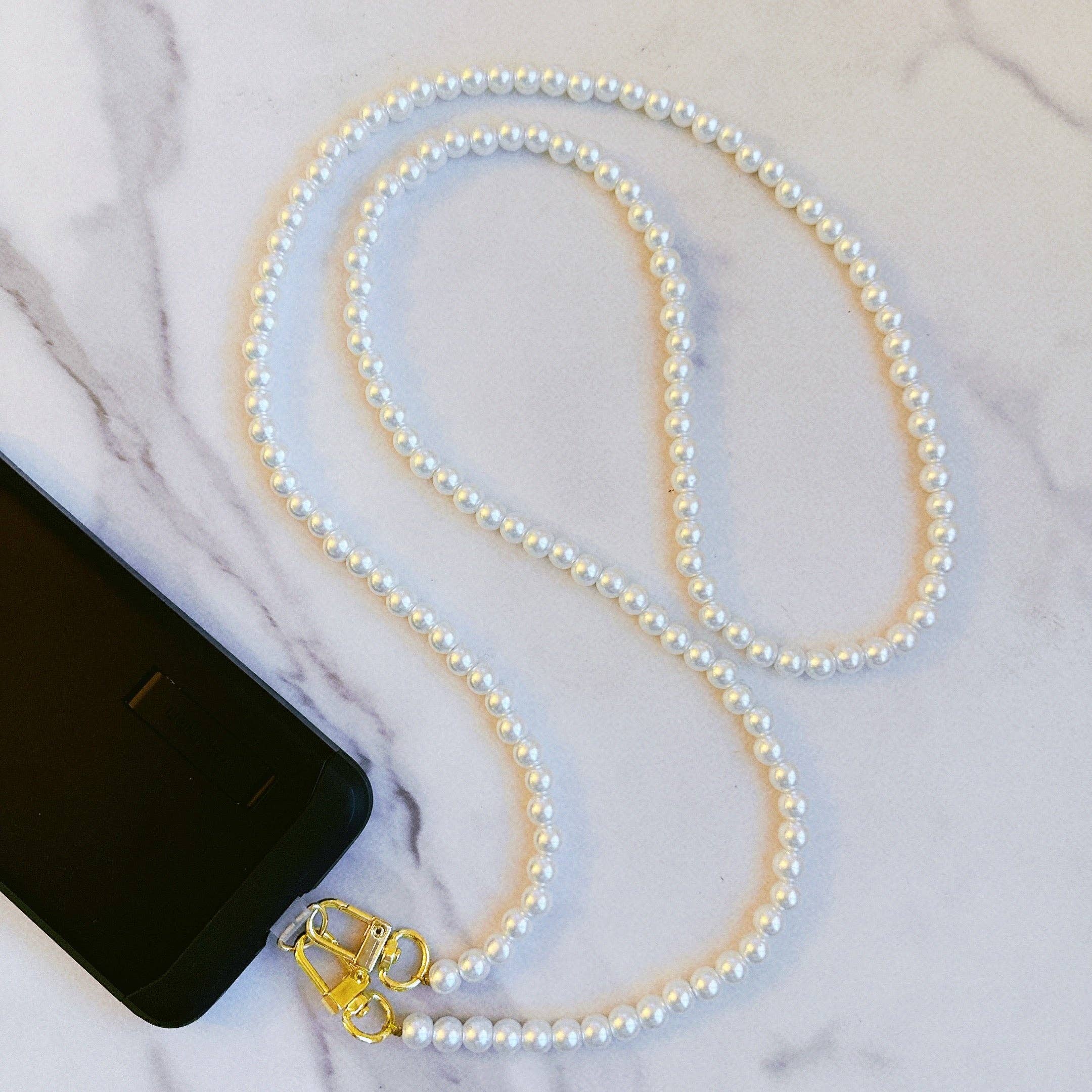 Lune Blanche · Pearl Crossbody Phone Lanyard
