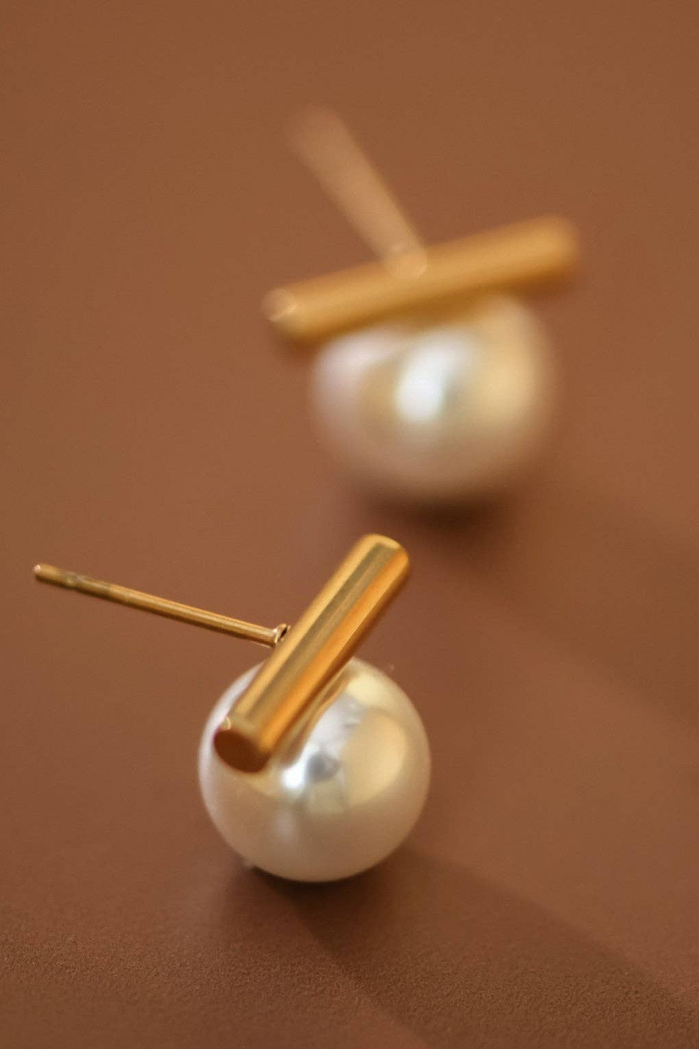 18K Gold Plated Waterproof Stainless Steel Stud Earrings - 7769