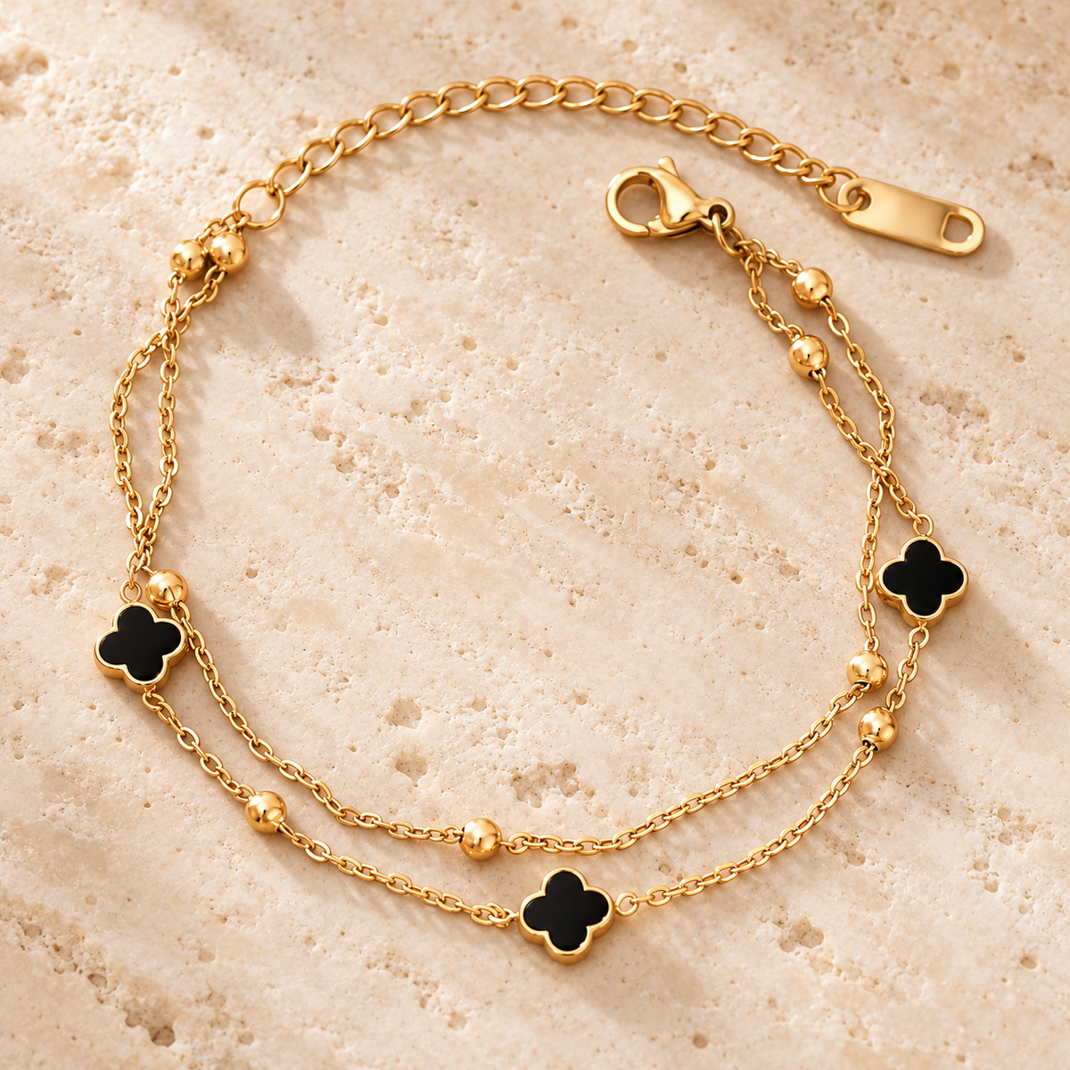 Trèfle Noir Bracelet