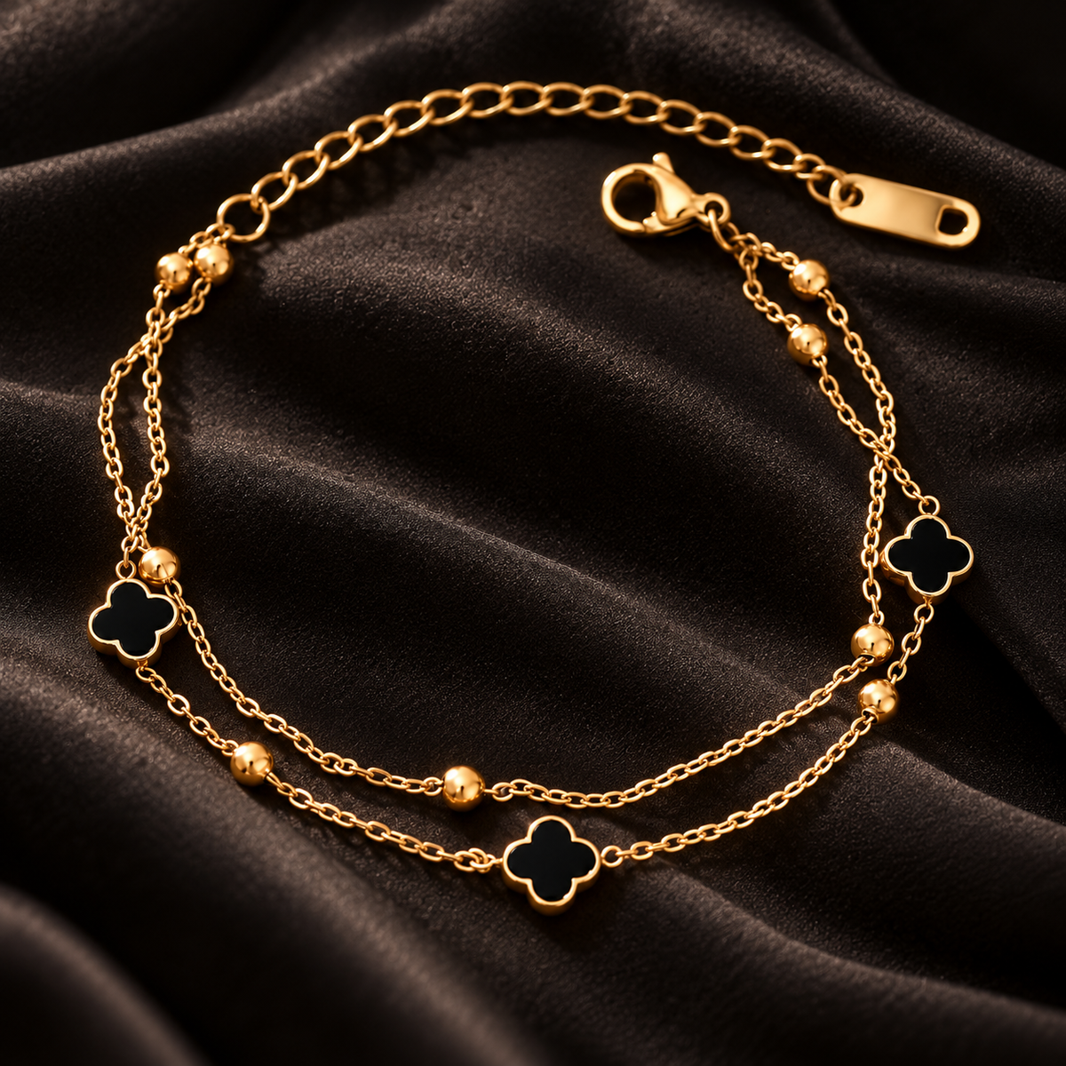 Trèfle Noir Bracelet