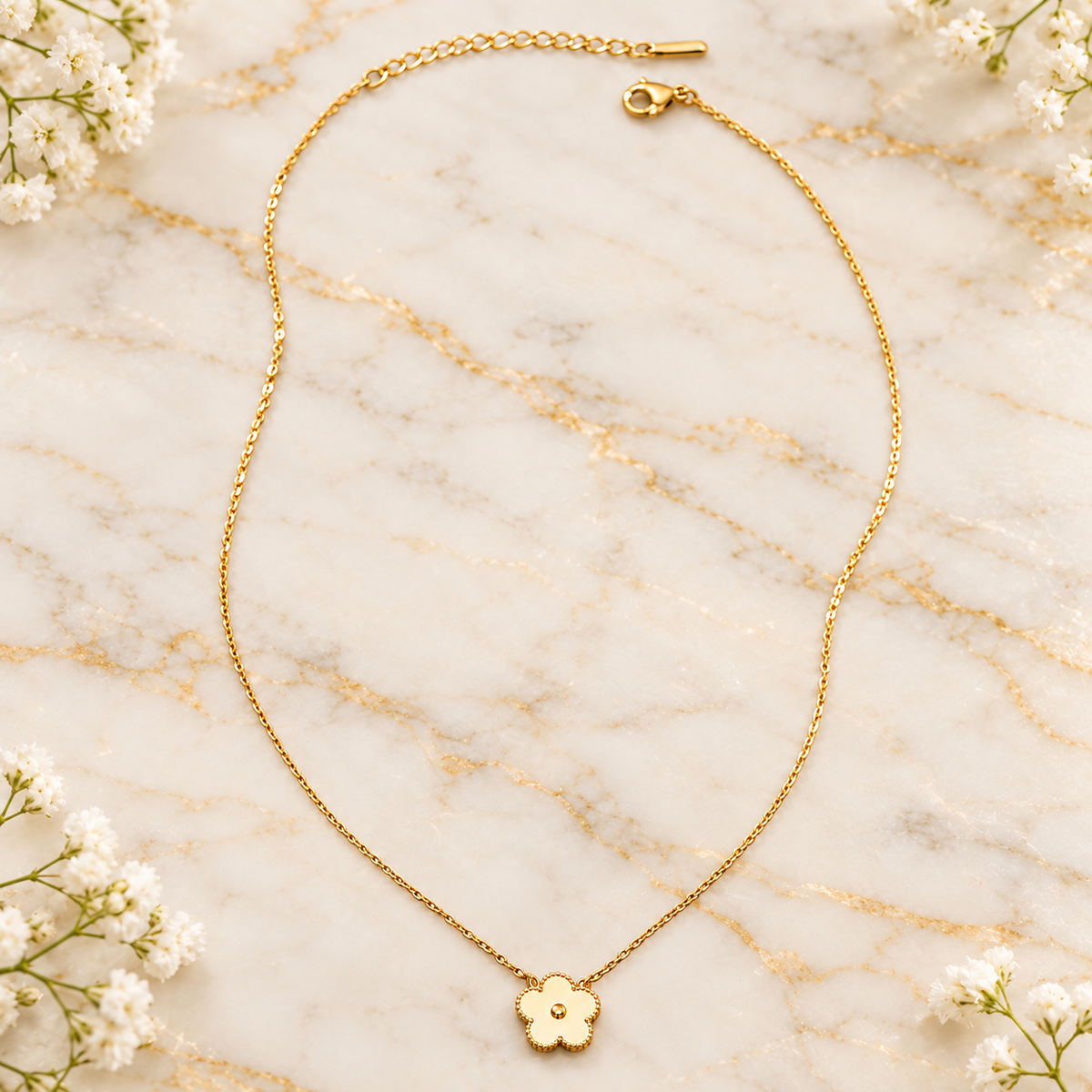 Golden Flower Necklace