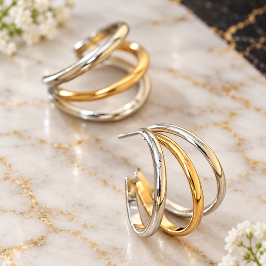 Duo Élégance Hoop Earrings