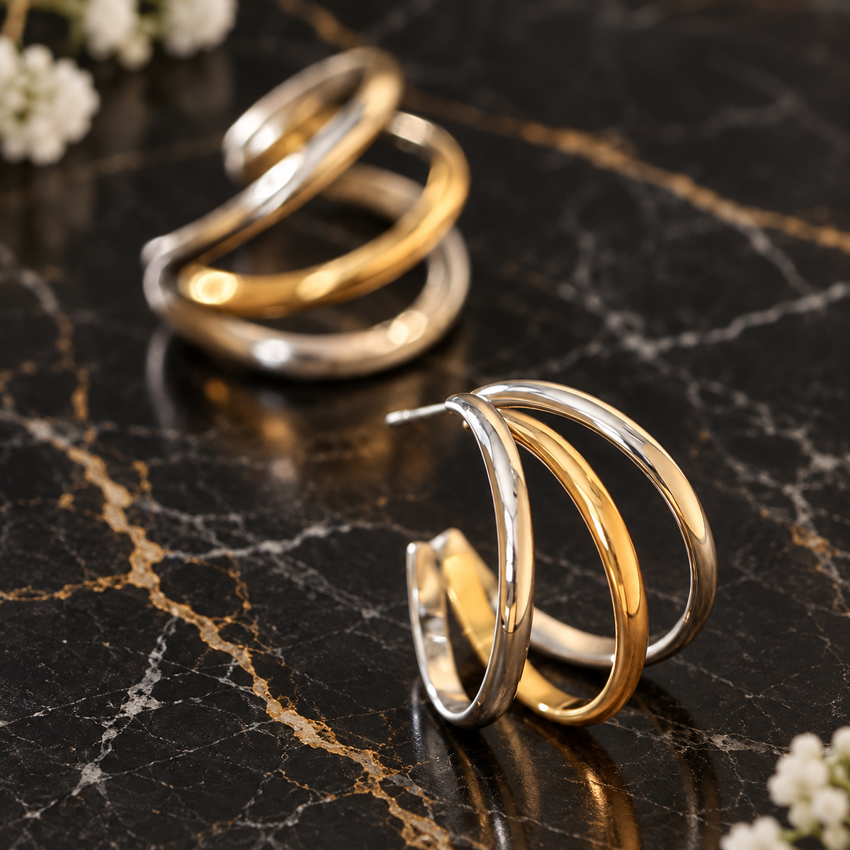 Duo Élégance Hoop Earrings