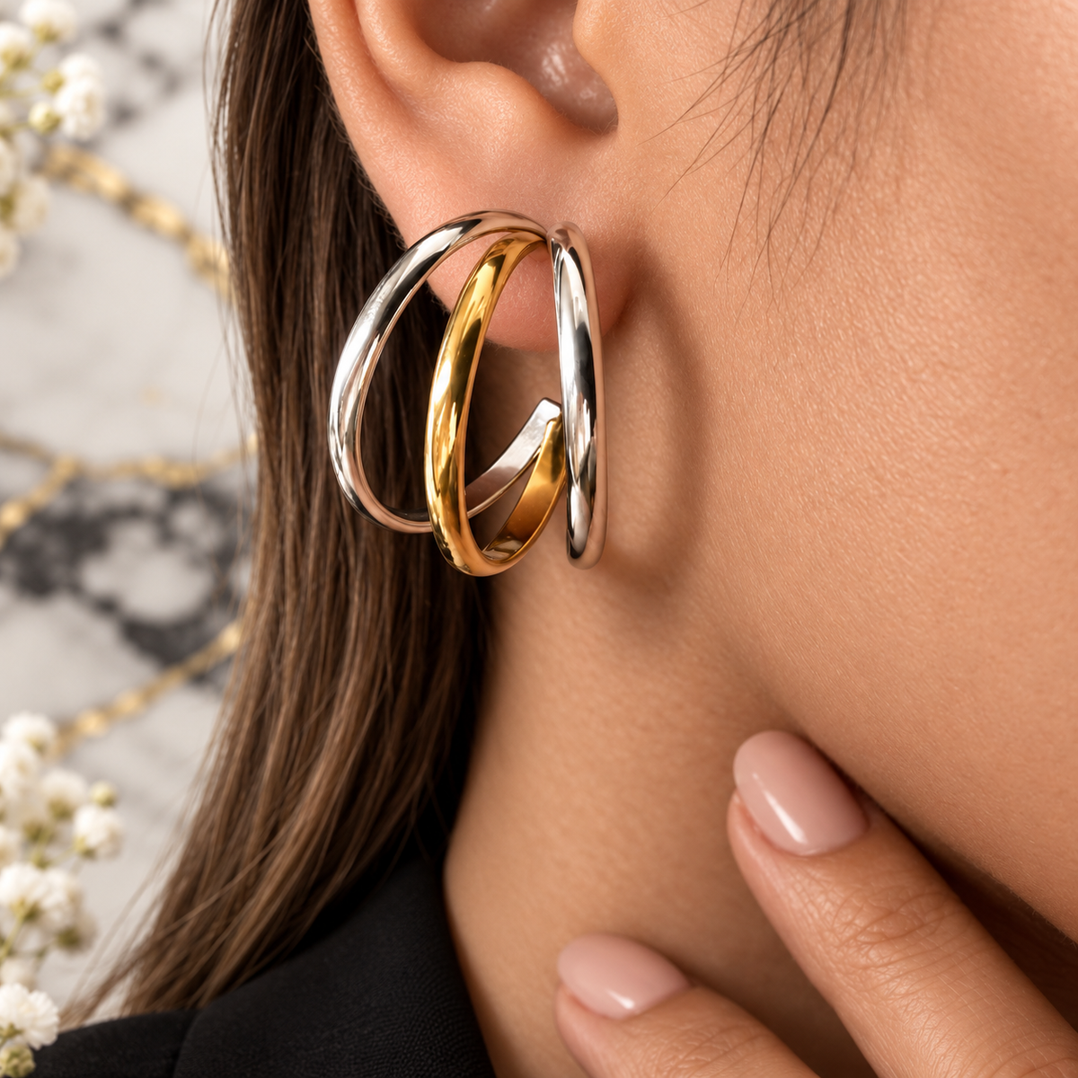 Duo Élégance Hoop Earrings