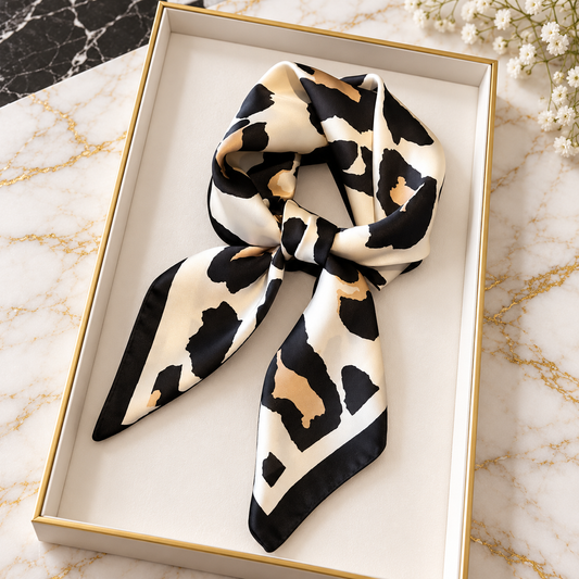 Leopard Scarf & Gold Ring