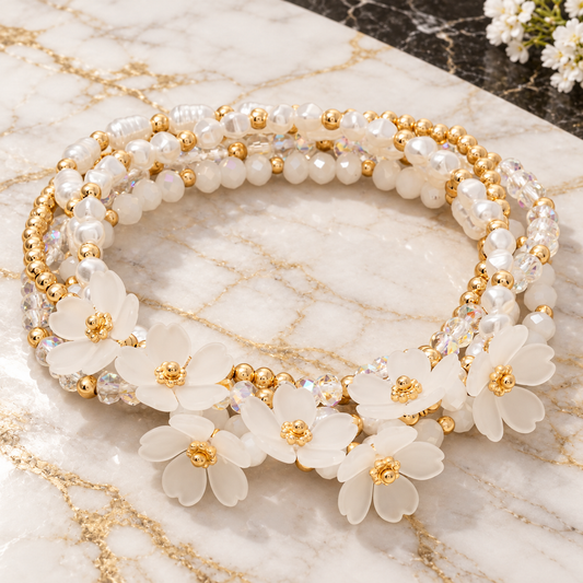 Fleur Perlé Bracelet