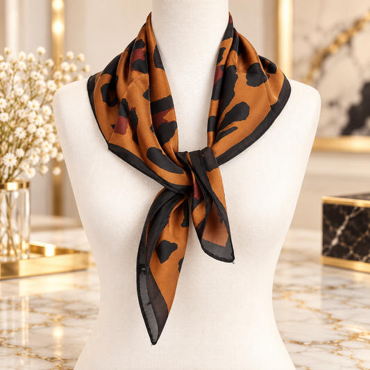Caramel Leopard Scarf