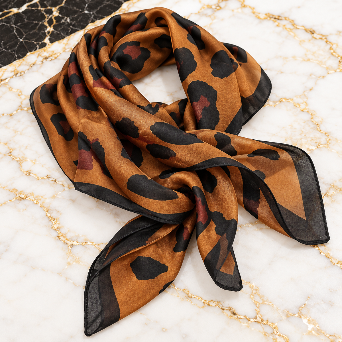 Caramel Leopard Scarf