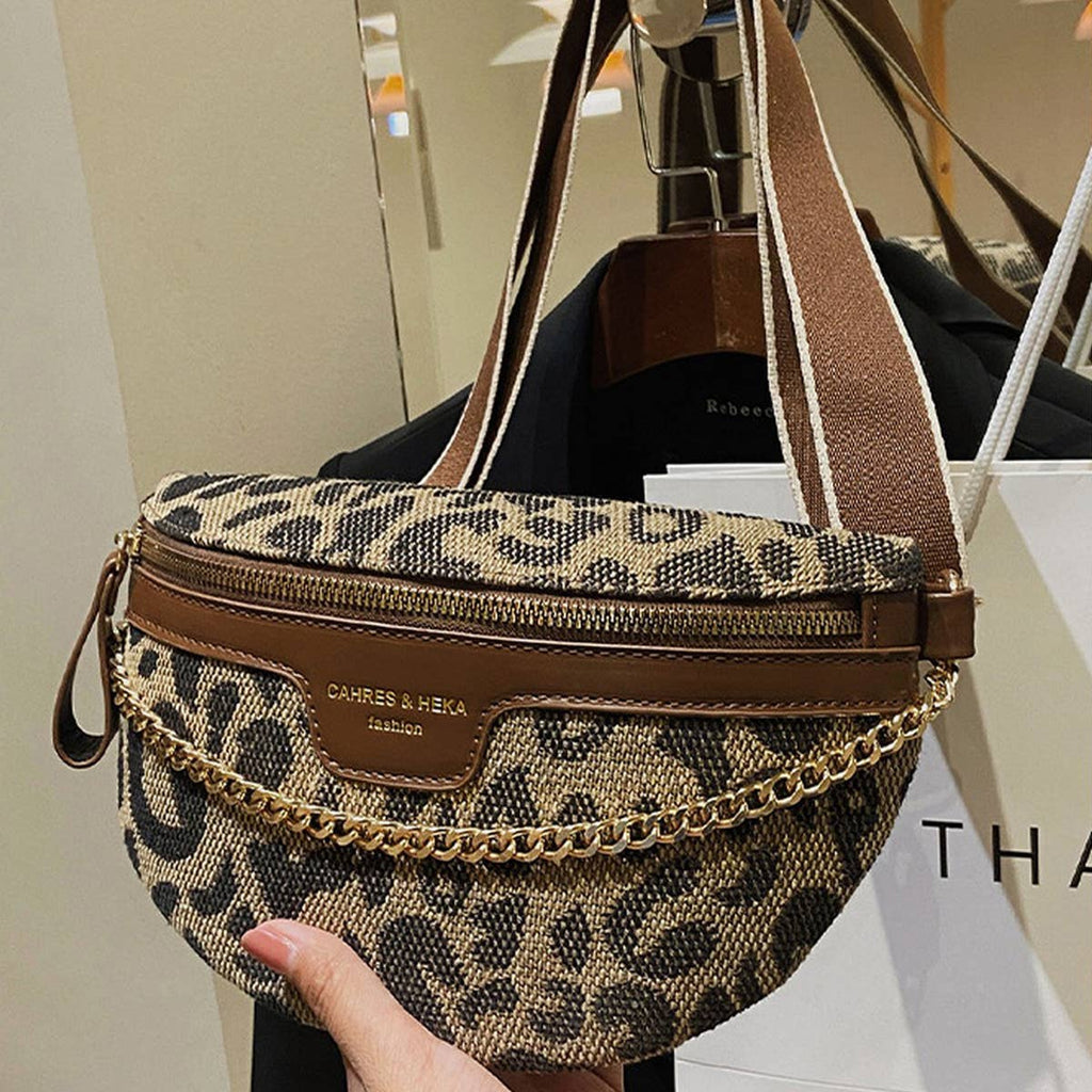 Lune Blanche · Leopard Chain Belt Bag
