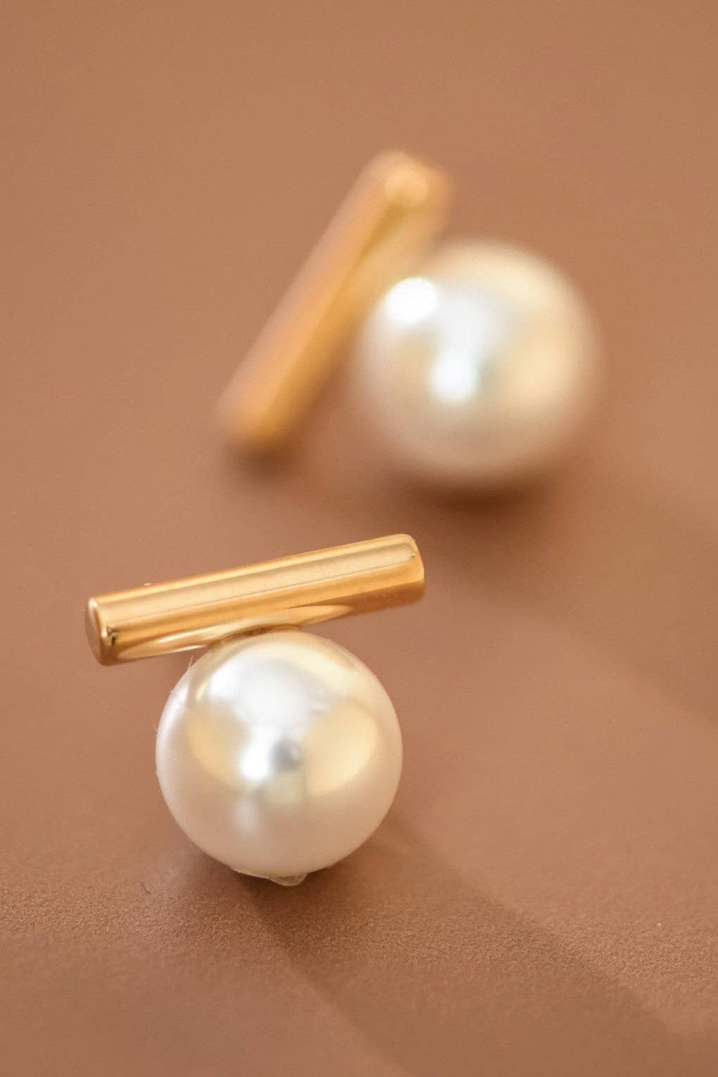 18K Gold Plated Waterproof Stainless Steel Stud Earrings - 7769