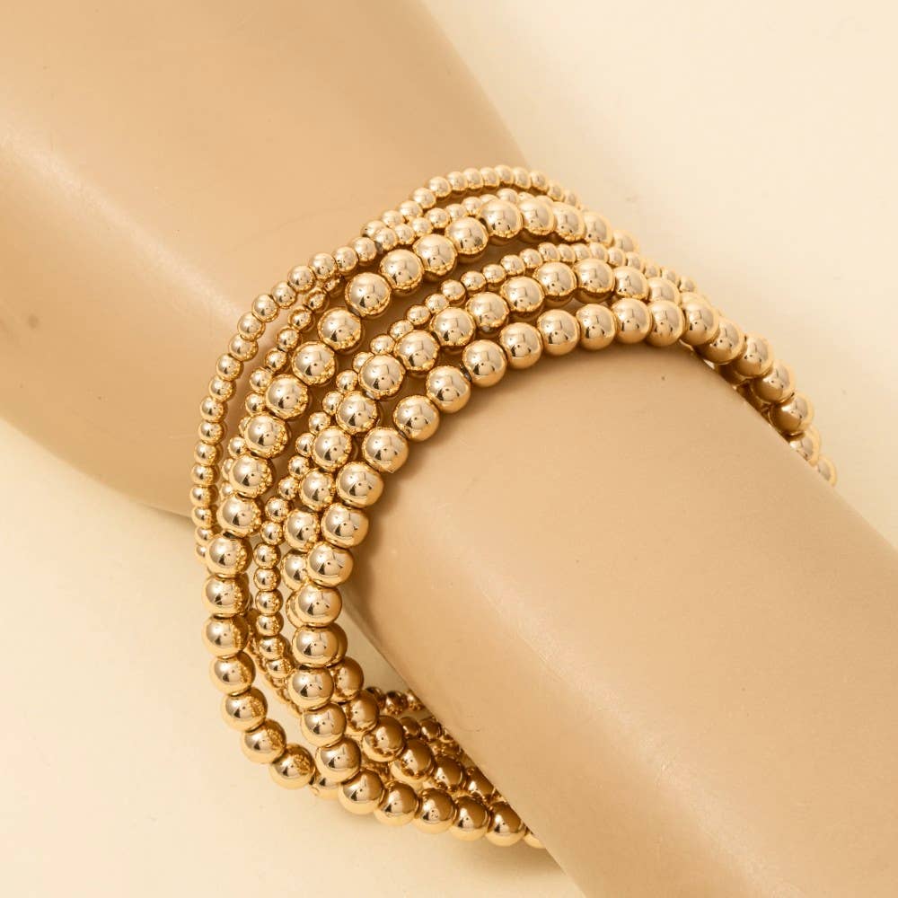 Lune Blanche · Metallic Beaded Bracelet